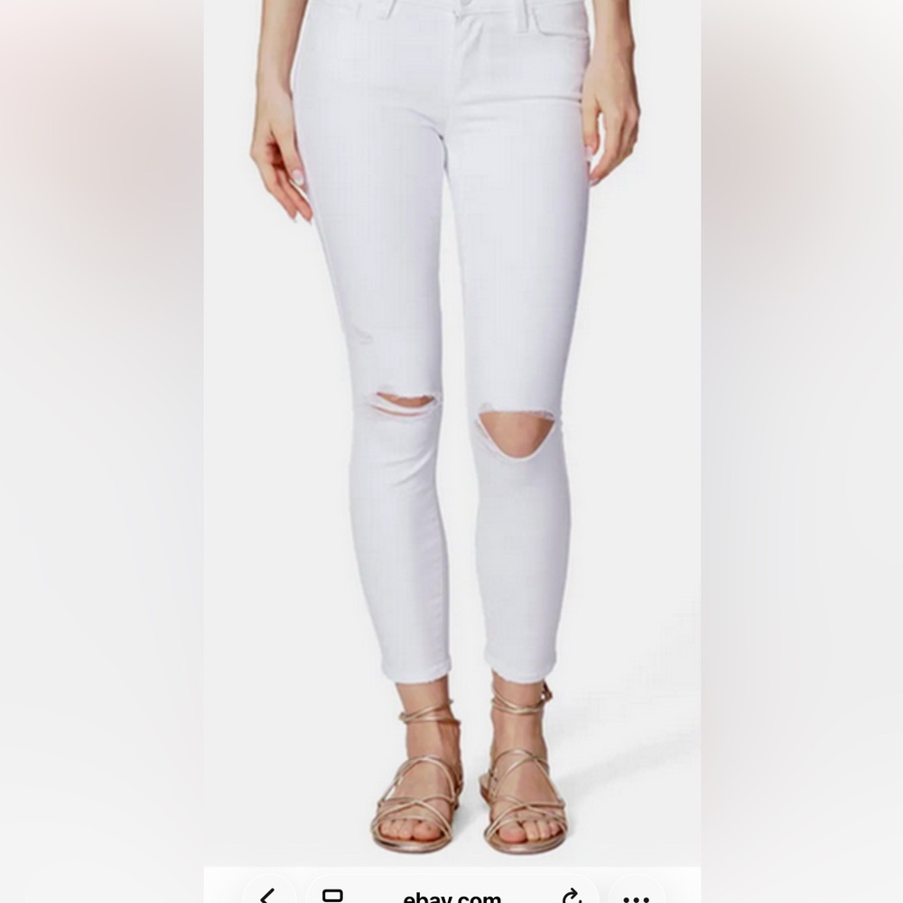Paige Leche distressed denim verdugo cropped Jeans